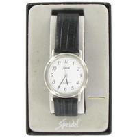 Black Leather Watch WW00584N