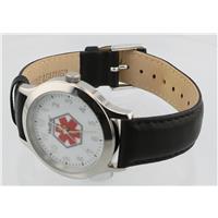 Black Leather Watch WW00618N