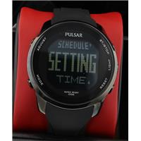 Pulsar Men's PQ2011 Stainless Steel Digital Watch with Black Polyurethane Band H117207